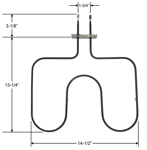 Model TC-77001094: Whirlpool/Maytag 77001094 Equivalent Range/Oven Bake Replacement Element, 1,878W/2500W @ 208V/240V