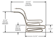 GE/Hobart XNC12X204 / 351306-7 Equivalent Fryer Element 5500W, 240V, 1PH
