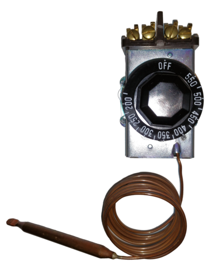 D1-5575-K: 200°-550°F DPST Heating Line Voltage Mechanical Thermostat, 120 to 480VAC