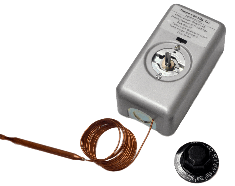 D1-5575-KE: 200°-550°F DPST Heating Line Voltage Mechanical Thermostat in a General Purpose Enclosure, 120 to 480VAC
