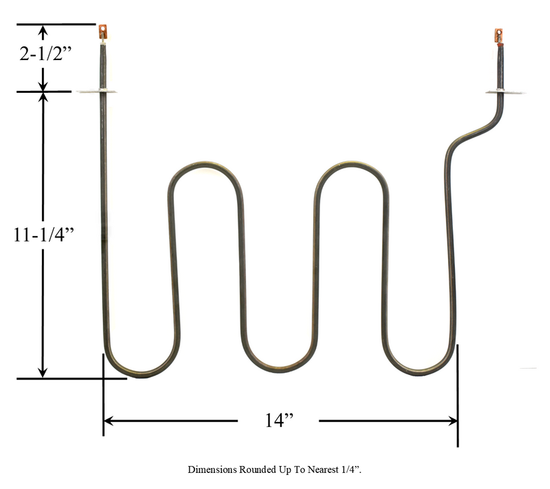 Model TC-759: Modern Maid 74-06-156 Equivalent Range/Oven Broil Replacement Element, 2,500W @ 250V