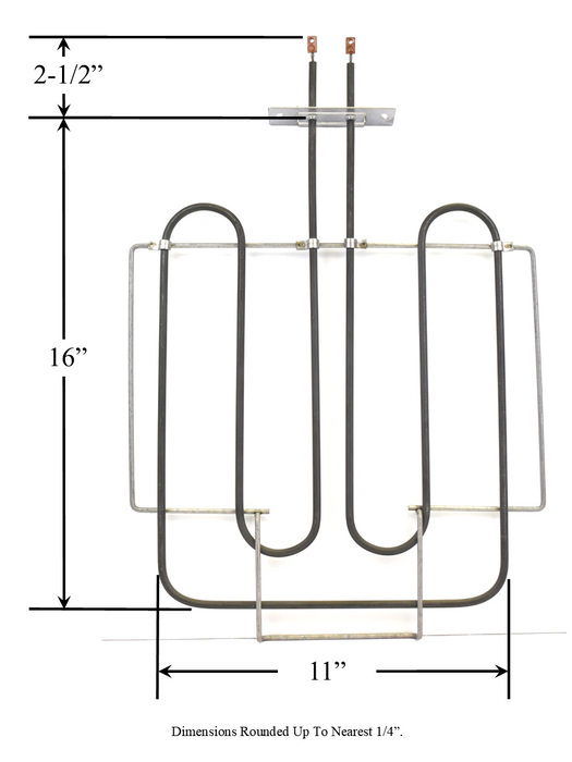 Model TC-985: G.E. WB44X5045 Equivalent Range/Oven Broil Replacement Element, 3,000W @ 240V