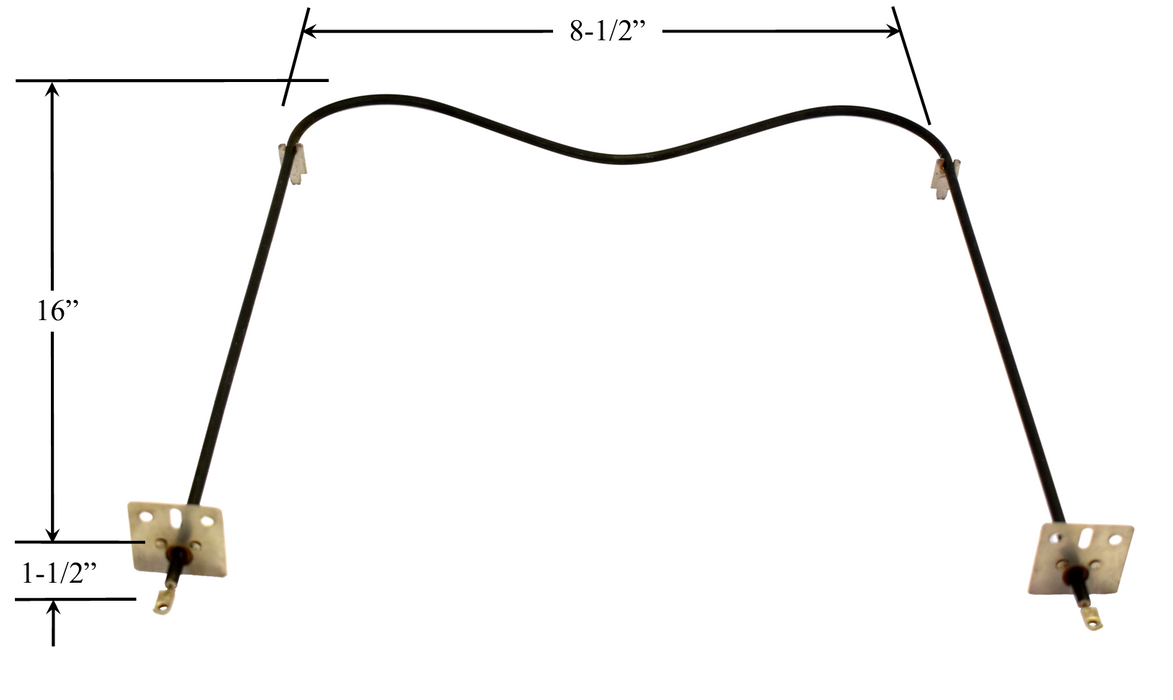Model TC-672A-1: Chromalox / Whirlpool: ROU-T Equivalent Universal Range/Oven Bake Replacement Element, 2,200W @ 250V