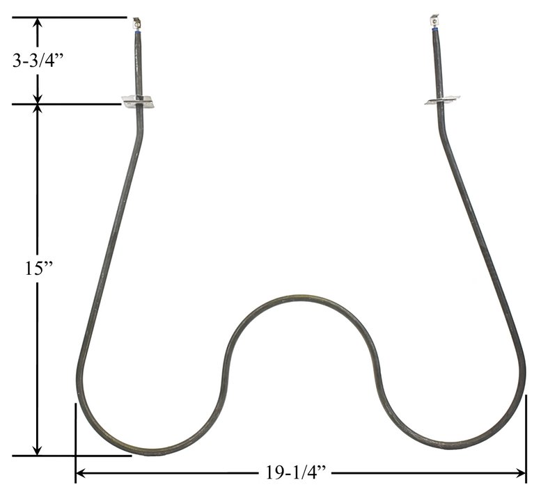 Model TC-4878: .315" DIA. Frigidaire / Kelvinator / Kenmore 5303051519 & Whirlpool WP865940 Equivalent Range/Oven Bake Replacement Element, 2,400W @ 208V ONLY