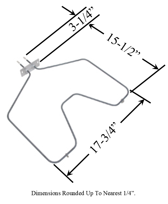 Model TC-44X10009: GE WB44X10009 Range/Oven Bake Replacement Element, 1,940/2,585 W @ 208/240 V