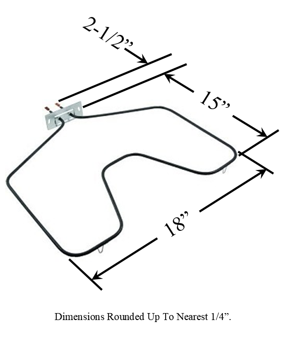 Model TC-44X5082: GE WB44X5082 Range/Oven Bake Replacement Element, 1,940/2,585 W @ 208/240 V