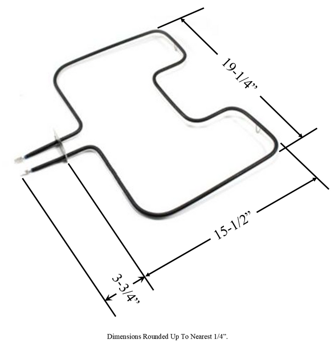 Model TC-369: Roper / Kenmore / Whirlpool: 4325924, 282730 Equivalent Range/Oven Bake Replacement Element, 3,200W @ 240V