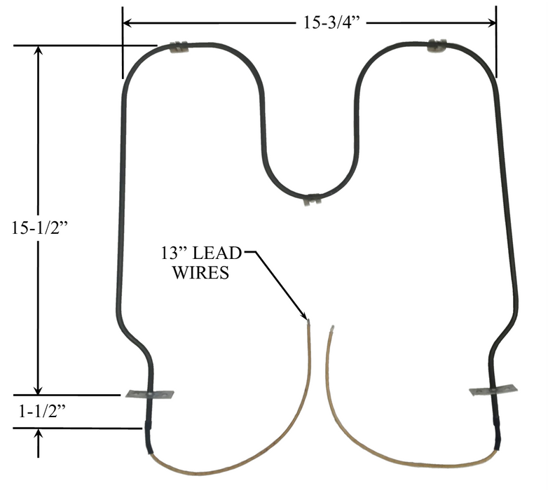 Model TC-5893: Whirlpool CH5893 / Caloric 31-051645-04-0 Range/Oven Bake Replacement Element, 2,500 W @ 240 V