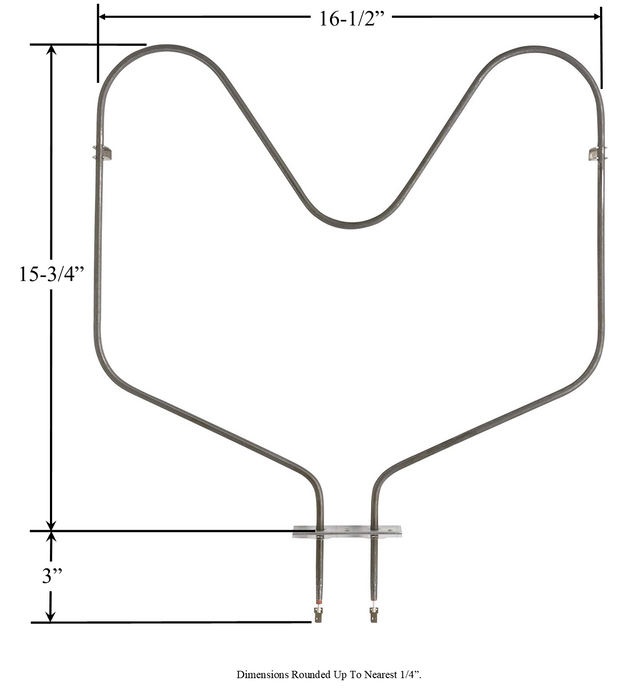 Model TC-4836: Whirlpool WP308180 Equivalent Replacement Range/Oven Bake Element, 2,600W/1,950W @ 240V/208V