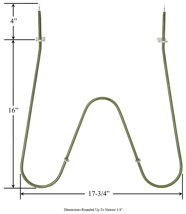 Model TC-316225001: Frigidaire 316225001 / 316225000 Equivalent Range/Oven Bake Replacement Element, 2,600W/1,950W @ 240V/208V
