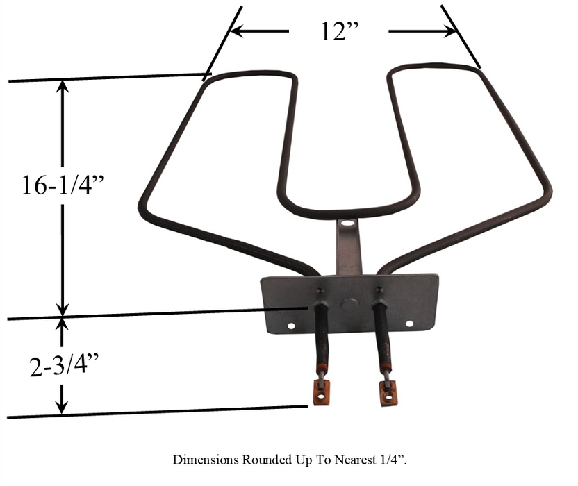 Model TC-44X173: GE WB44X185 Equivalent Range/Oven Broil Replacement Element, 3,400W @ 250V