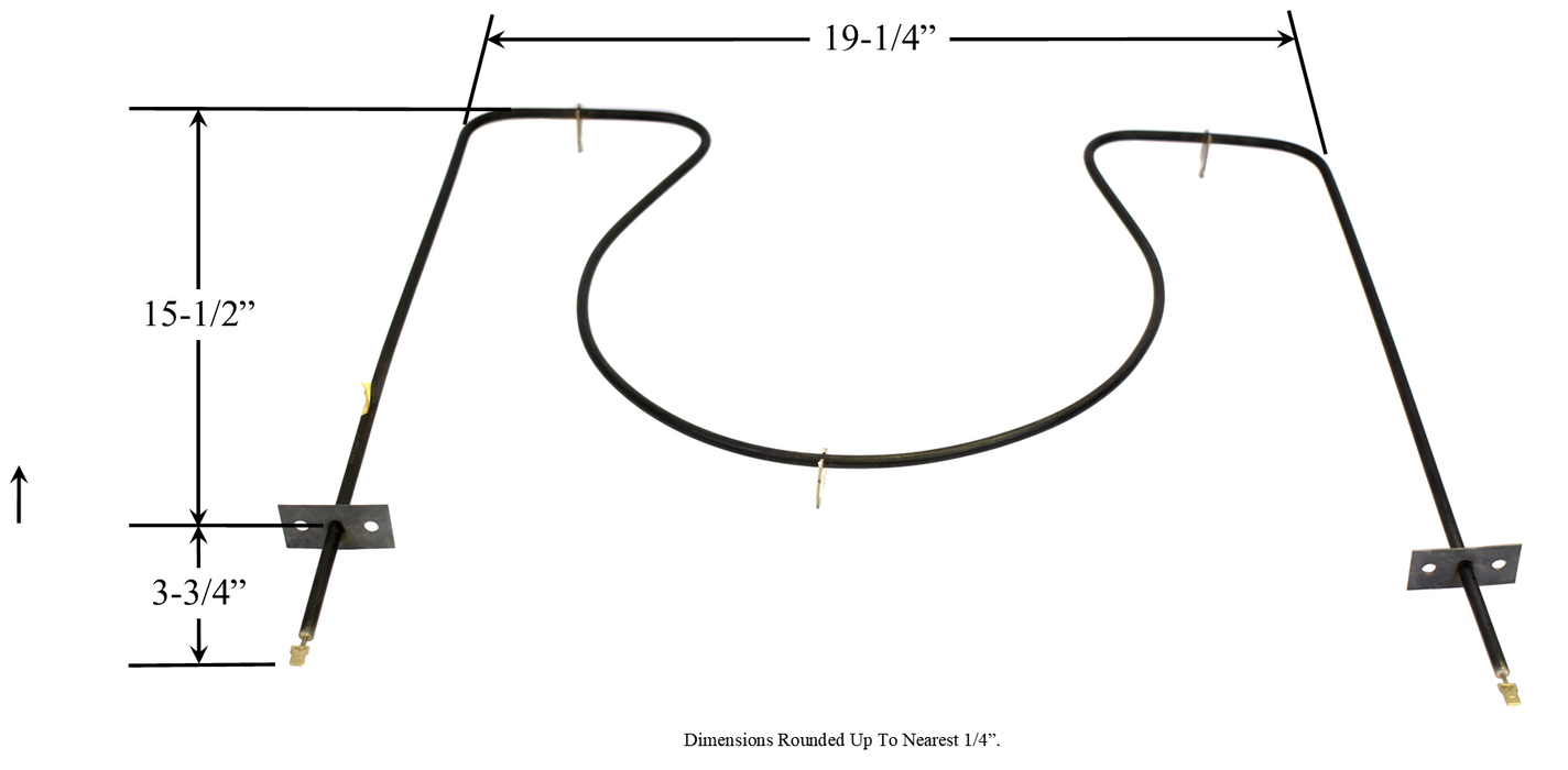 Model TC-4831: Roper 303616 Equivalent Range/Oven Broil Replacement Element, 2,200W  @ 240V