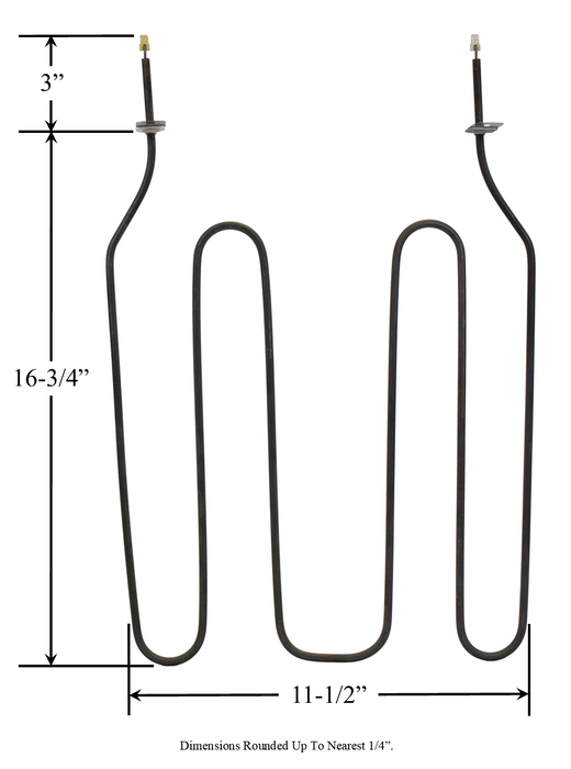 Model TC-4843: Preway: K14242 / Whirlpool CH4843 Equivalent Range/Oven Vintage Broil Replacement Element, 3,500W  @ 250V