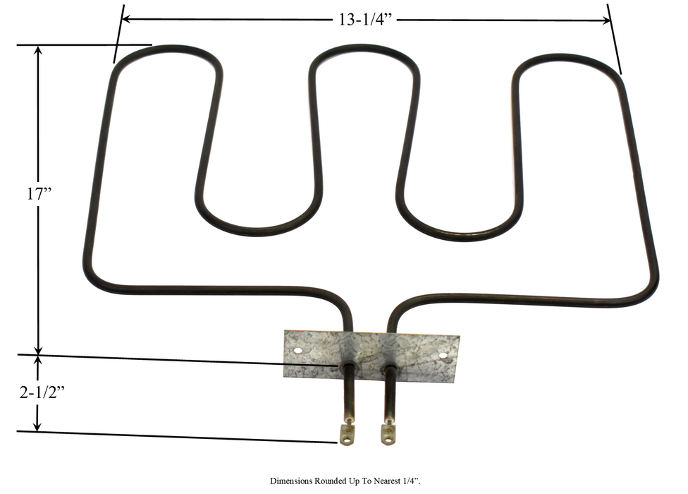 Model TC-4897: Westinghouse Q207621 Equivalent Range/Oven Broil Replacement Element, 3,900W / 2,930W  @ 240V / 208V