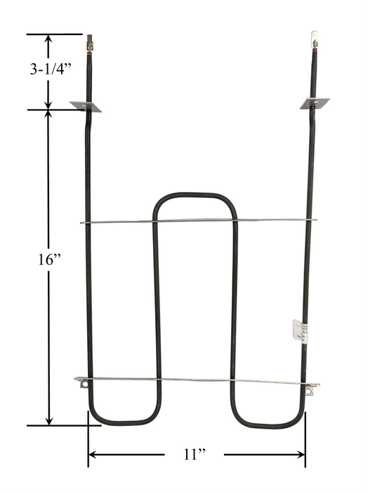 Model TC-5888: Whirlpool / Maytag / Jenn-Air WPY04100015 Equivalent Range/Oven Broil Replacement Element, 3,000W 2,250W @ 240V / 208V