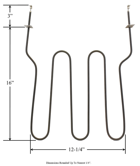 Model TC-1116: Whirlpool / Magic Chef 1938321 Equivalent Range/Oven Broil Replacement Element, 3,100W @ 240V