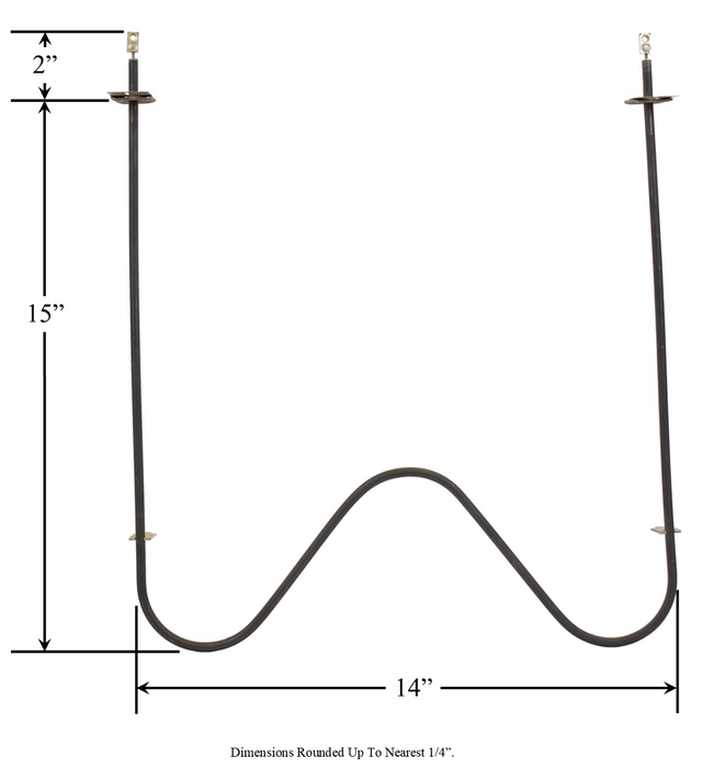 Model TC-2846: Hardwick OE-001-045-99 Equivalent Range/Oven Bake Replacement Element, 1,800W / 1,350W @ 240V / 208V