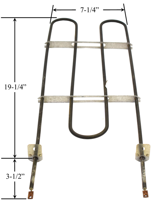Model TC-4806: Roper/Kenmore 113131 Equivalent Range/Oven Broil Replacement Element, 2,500W  @ 208V