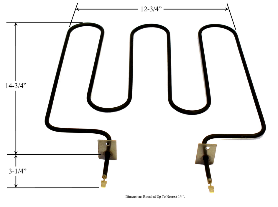 Model TC-7109: Whirlpool/Amana Y0042138 Equivalent Range/Oven Replacement Broil Element, 2,800W @ 240V