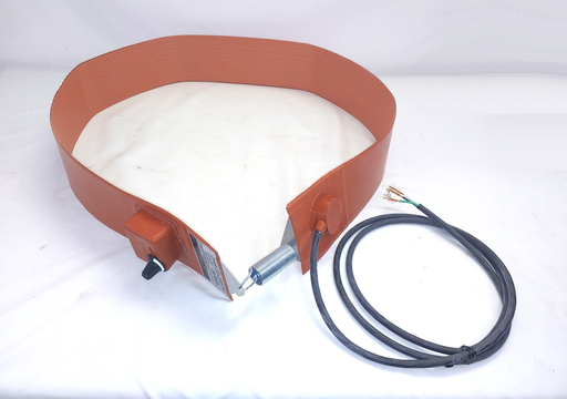 Model DHW-55-230-TS: 1.5kW, 120VAC, 55-Gallon Metal Drum Heater With 50°-425°F Thermostat Control - 4" Wide