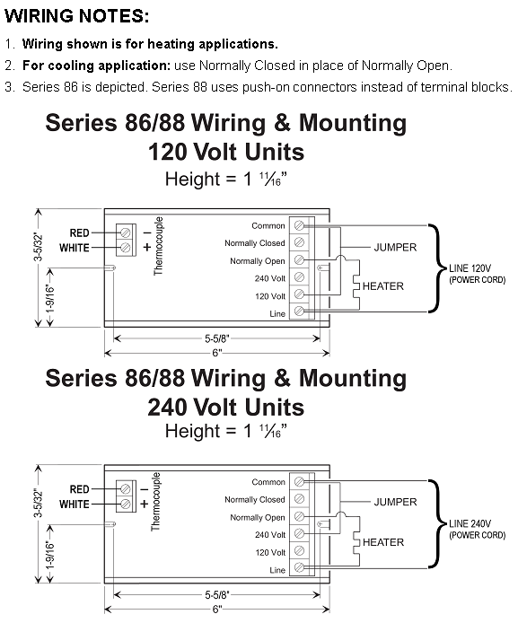 Athena Series 88: 0° to 1,000°F Electronic Temperature Controller Within NEMA 1 Enclosure