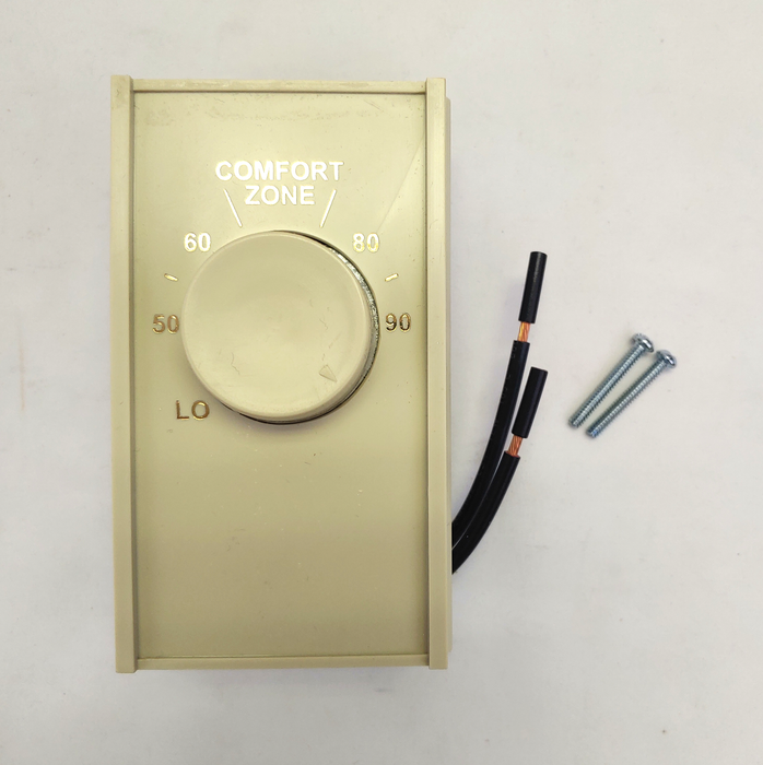 Beige M22 Remote Wall-Mounted Room Thermostat, LOW-50°-90°F