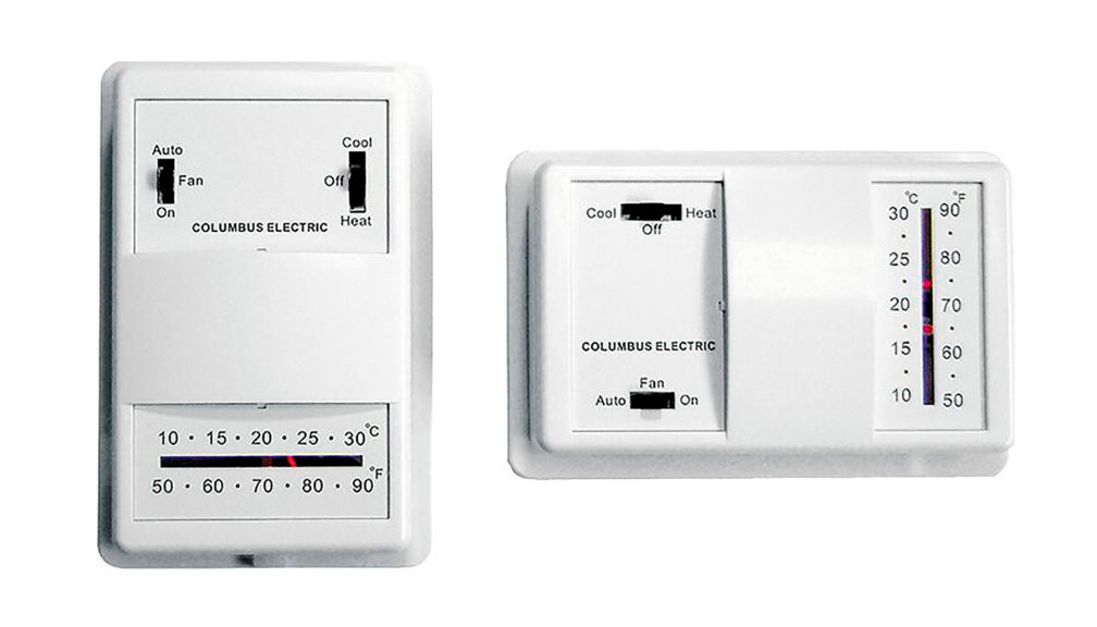 TPI UT8001 24VAC Low Voltage, 50°-90°F Heat & Cool Wall-Mounted Universal Thermostat With Fan Option For Gas, Oil, or Electric Heat