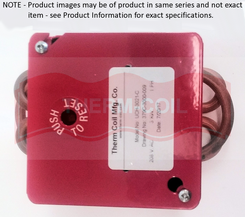 UCH-2541-C: 2,500 W @ 240 VAC, Single-phase, Copper Urn Heater with Thermal Cutout